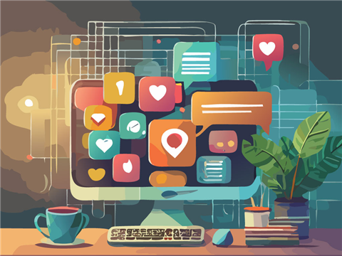 Social Media Page Illustration